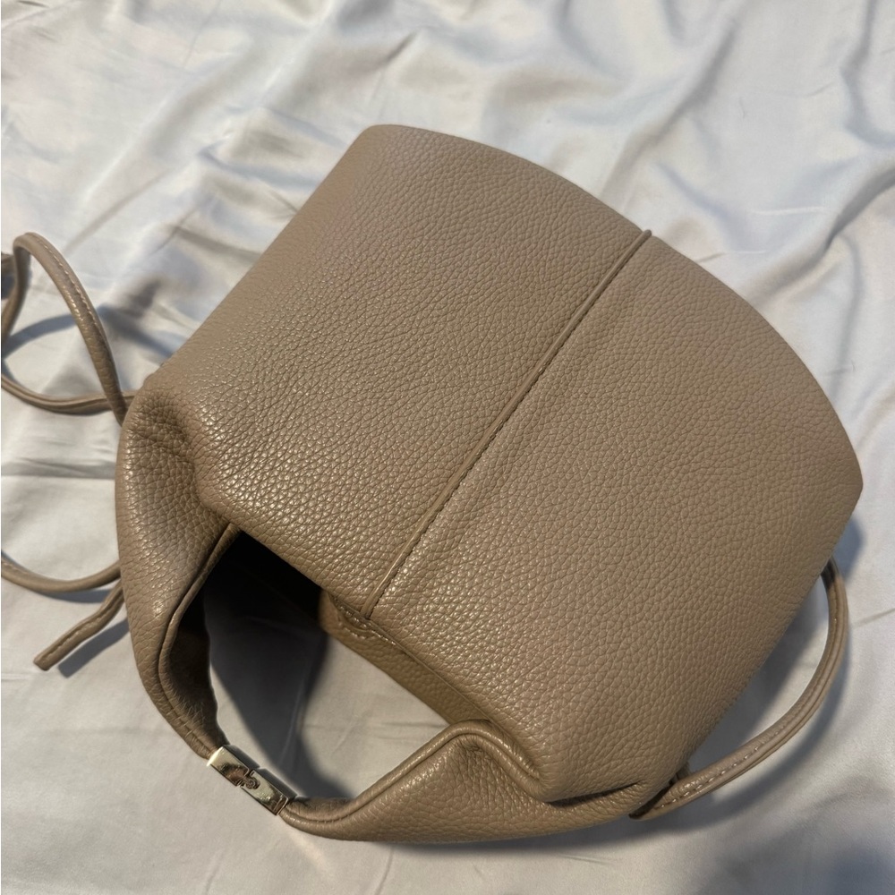 Polene Taupe Leather Bag